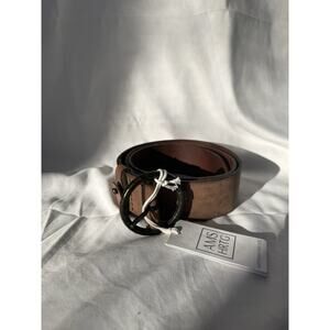 NWT Amsterdam Heritage Brown Leather Belt Size 95 M/L Unisex Netherlands